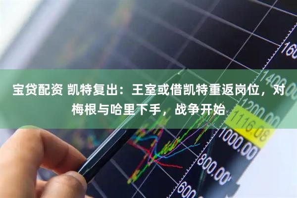 宝贷配资 凯特复出：王室或借凯特重返岗位，对梅根与哈里下手，战争开始