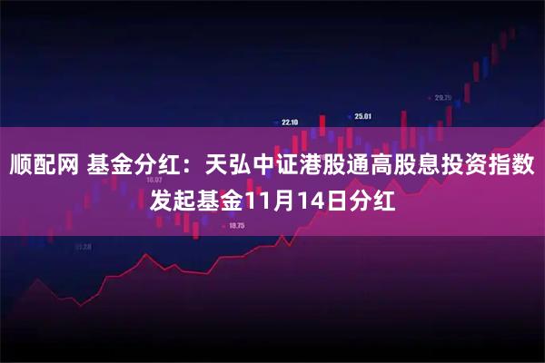 顺配网 基金分红：天弘中证港股通高股息投资指数发起基金11月14日分红